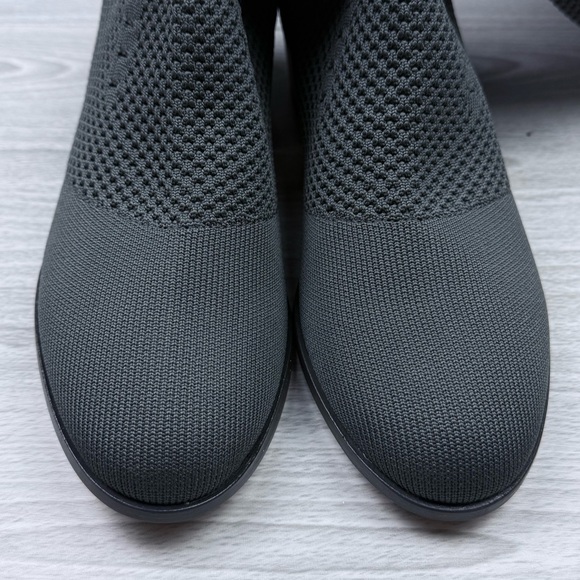 Eileen Fisher Alas Recycled Knit Tall Stretch Boots Pull On Graphite 8.5 NEW - Picture 11 of 15